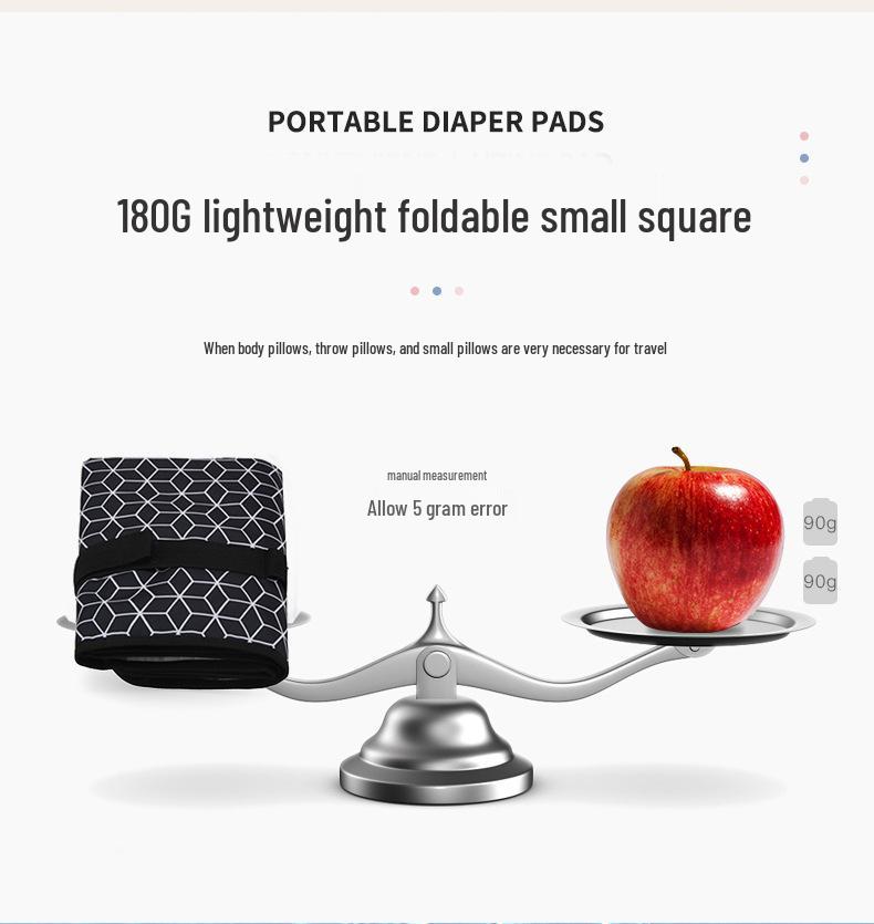 Multi-Purpose Foldable Diaper Bag with Waterproof Changing Pad