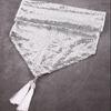 Sequin Table Runner Glitter Tassel Table Runner for Birthday Party Wedding Table Decoration 30x180cm