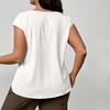 TK Hot-selling Large-size Women's Clothing Simple and Fashionable T-shirt Summer Versatile Commuting Age-reducing Thin Solid-color Top