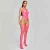 Stockings Sexy Lingerie Suit Fishnet Female Jumpsuit Lace Transparent Mesh Sheer Bodysuit Thigh High See Through Open Crotch
