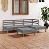 VidaXL Solid Pine Wood Garden Lounge Set 5 Pcs Patio Furniture Terrace Furniture Set Outdoor Furniture 3082634