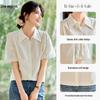 Women's Lyocell Puff Sleeve Lapel Shirt