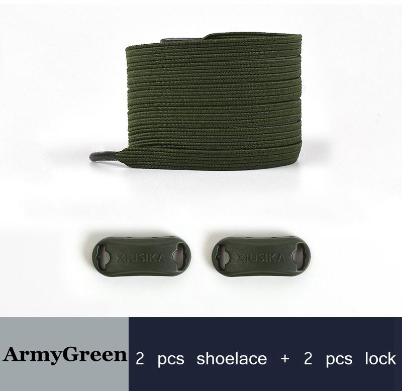 1 Pair No Tie Shoe Laces Elastic Laces for Sneakers Flat Shoelaces Without Ties Shoelace with Lock for Kids Adult Shoestrings