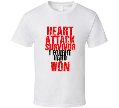 Heart Attack Survivor I Fought Hard And Won On Light Color T Shirt