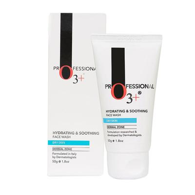 O3+ Feuchtigkeitsspendendes & Beruhigendes Gesichtswaschgel mit Aloe Vera- und Gurkenextrakten 50g Packung für Weiche Strahlende Haut