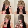 Vintage Leopard Print Adjustable Baseball Cap For Women With Embroidered Style And Sun Protection