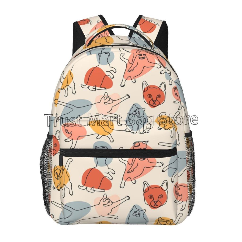 Anime Neko Atsume Women Backpack Cartoon Mochila for Girls Boys Travel Rucksack Cute Cat Printing Shoulder Bag for Teenages