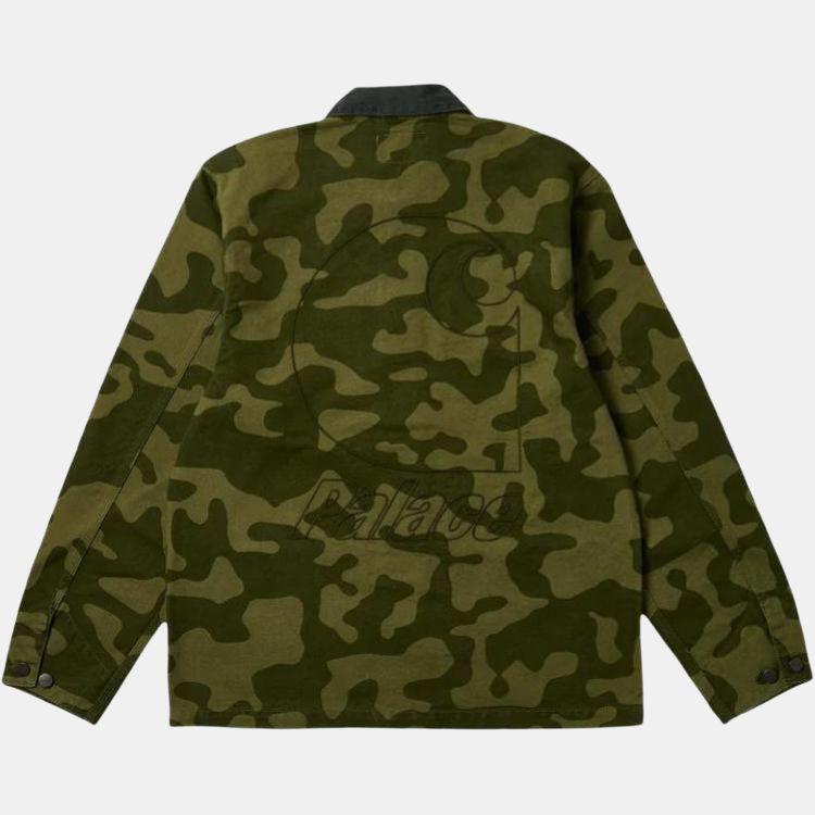 Palace X Carhartt WIP Fall/Winter 2023 Co-Branded Series Classic Camouflage Multi-Pocket Logo Embroidery Patchwork Utility Bomber Jacket I032716
