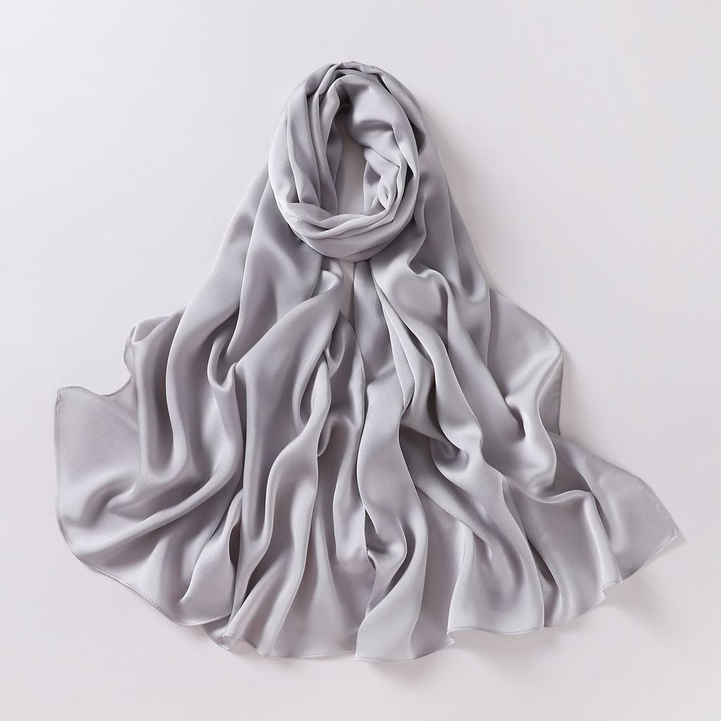 VigoAnne 2025 Lady Muslim Middle East Hijab Shawls Women Plain Scarf Chiffon Solid Casual Islamic Turban Headband 175cm*70cm