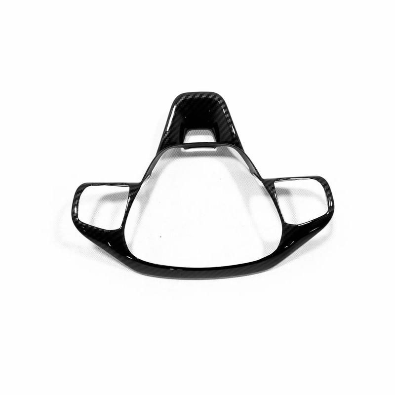 For Ford Kuga Escape     2024 ABS Carbon Fiber Steering Wheel Buttons Frame Cover Trims Car Styling Accessories