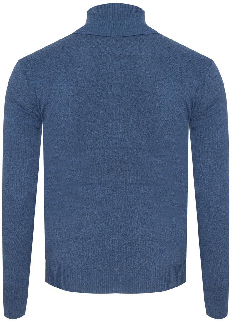 Men' Turtleneck Sweater - S8526 Dark Blue