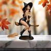 Spellbound Beauty Sexy Witch Bookshelf Figurine Witch Statue Gothic Home Decor