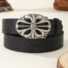 Franse Retro Gesneden Gepersonaliseerde Trendy Jeans Veelzijdige Punk Klinknagel Heren Lederen Riem