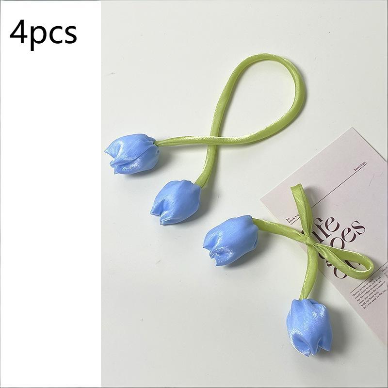 4PCS Adjustable Tulip Curtain Straps Elegant Beautifully Curtain Tieback Creative Fashion Elegant Curtains Tie Rope Living Room