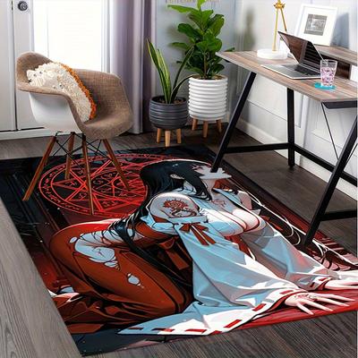 1pc Anime,Alchemist,Enigma Office Carpet Soft Polyester Entrance Carpet Washable Non Slip Machine Wa