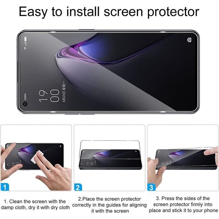 Verre Trempé pour OPPO Reno 8 5G - 2 Pièces - Vitre de Protection Transparent
