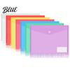 Transparent File Pouch And Loop Folder Label with Set Plastic Pocket Hook Closure Clear Long-term Document Storage Bag Poly
