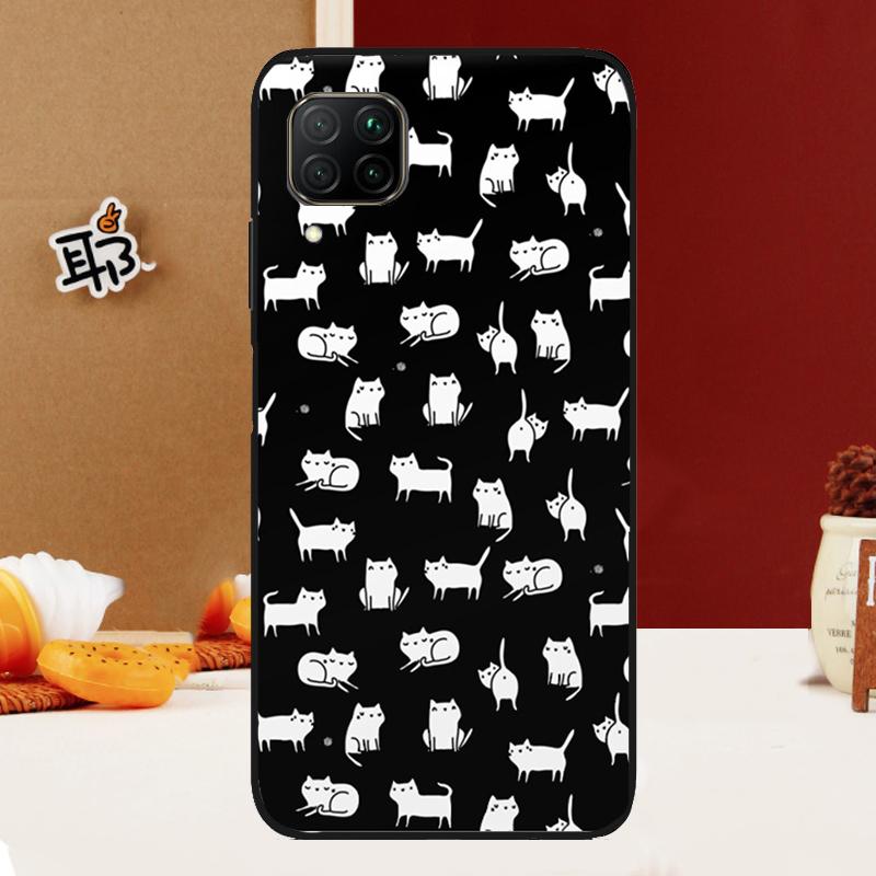 Cute Cartoon Cat For Huawei Nova 12s 12i 7i 8i 11i 11 9 10 SE Y60 Y61 Y70 Y72 Y73 Y90 Y91 P30 P40 Lite Case