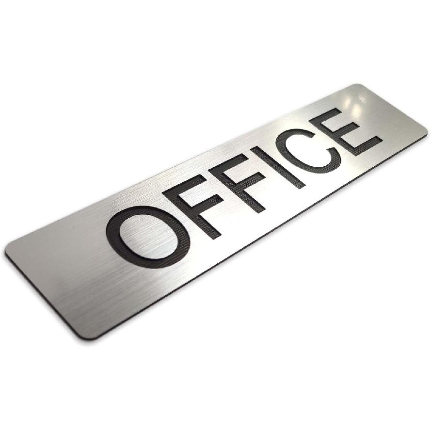 Office Sign, Plastic Plate Sign for Business Room, Easy Tallation Door or Wall, 8.5x2 Inch