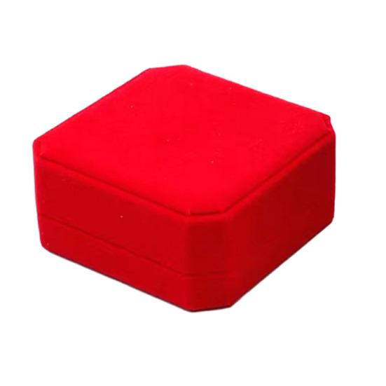 3-in-1 Jewelry Box Octagonal Design Soft Flannel Shockproof Organizer красный