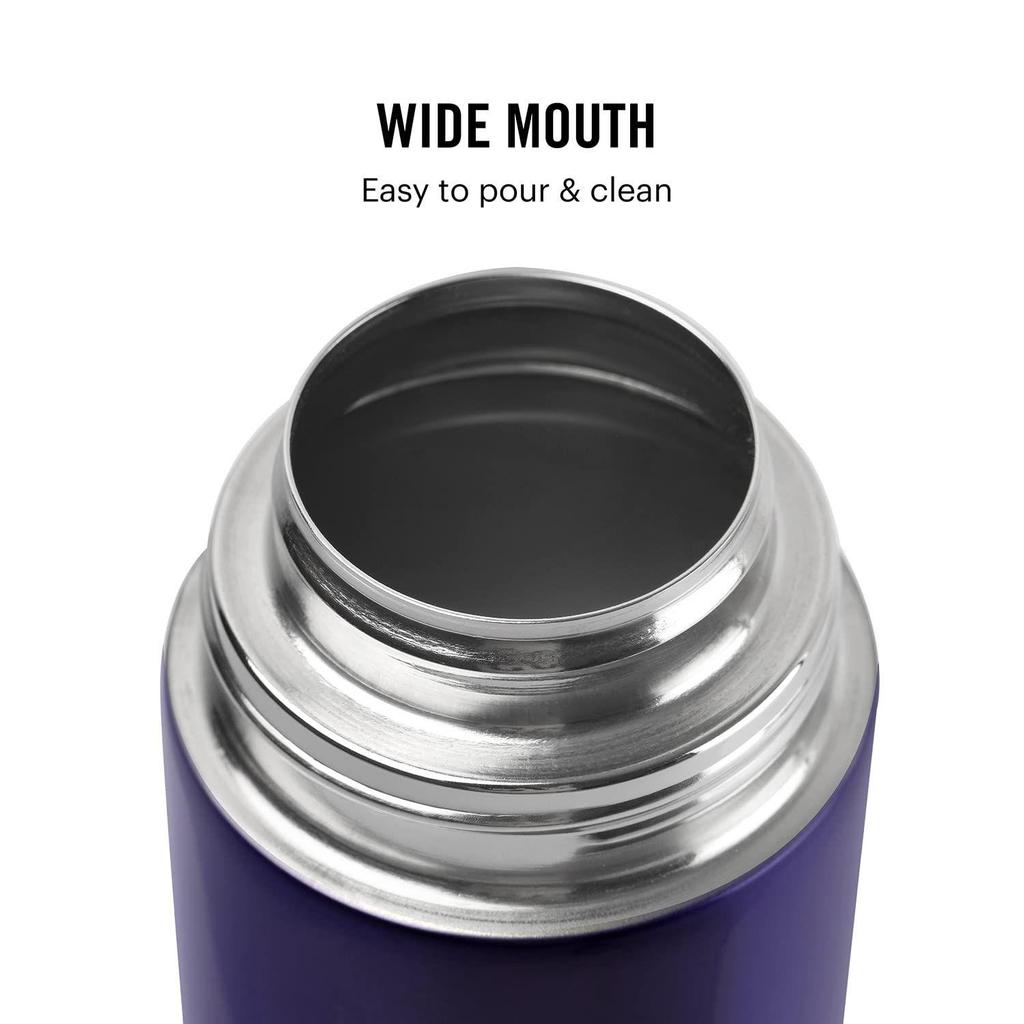 Stainless Steel Water Bottle 1000ml, Blue | ISI Certified | Single Wall |Leakproof, Rust-Proof | Food Grade, Easy To Carry | Ideal for Fridge