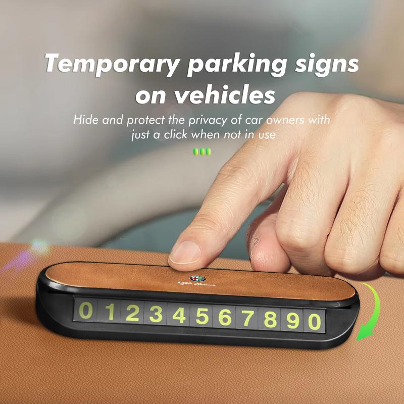 Naklejki Samochodowe Dla Alfa Romeo Samochodu Tymczasowy Znak Parkingowy Telefon Numer Tabliczka Dekoracja Akcesoria Dla Alfa Romeo Giuliet
