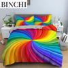 3D Duvet Cover Psychedelic Abstract Double Queen Bedding Set 23pcs Quilt Cover with Zipper King Size Polyester Comforter Cover
