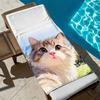Süßes Katzenmotiv charmantes Muster Polyester Mikrofaser Strandtuch ist hochsaugfähig, geeignet für Schwimmen und Strandausflüge