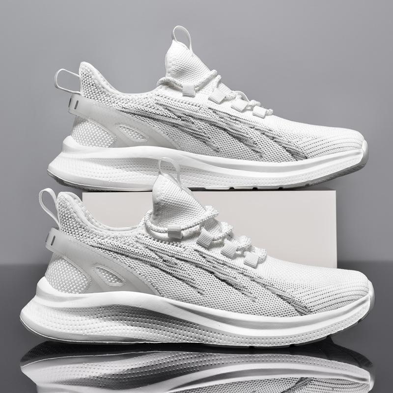 

Мужская обувь лето 2025 новая летящая тканая дышащая сетка легкие кроссовки корейская версия модная большой размер спортивная обувь мужчины 45
