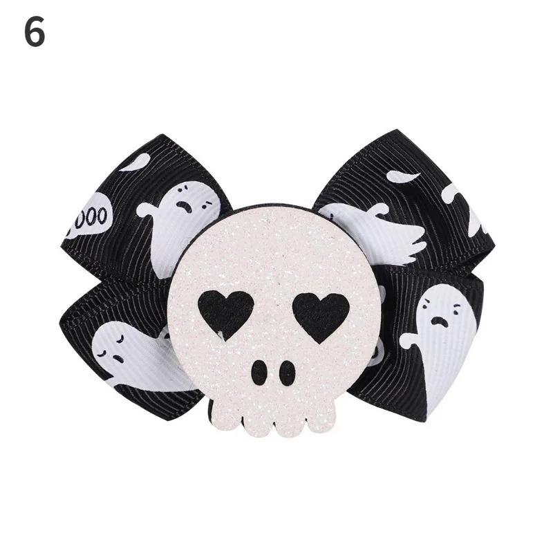 1 Pcs Halloween Cartoon Spider Pumpkin Hair Clip Black Cat Skull Hair Accessories For Girls Day Dress Up Party Decor Gifts