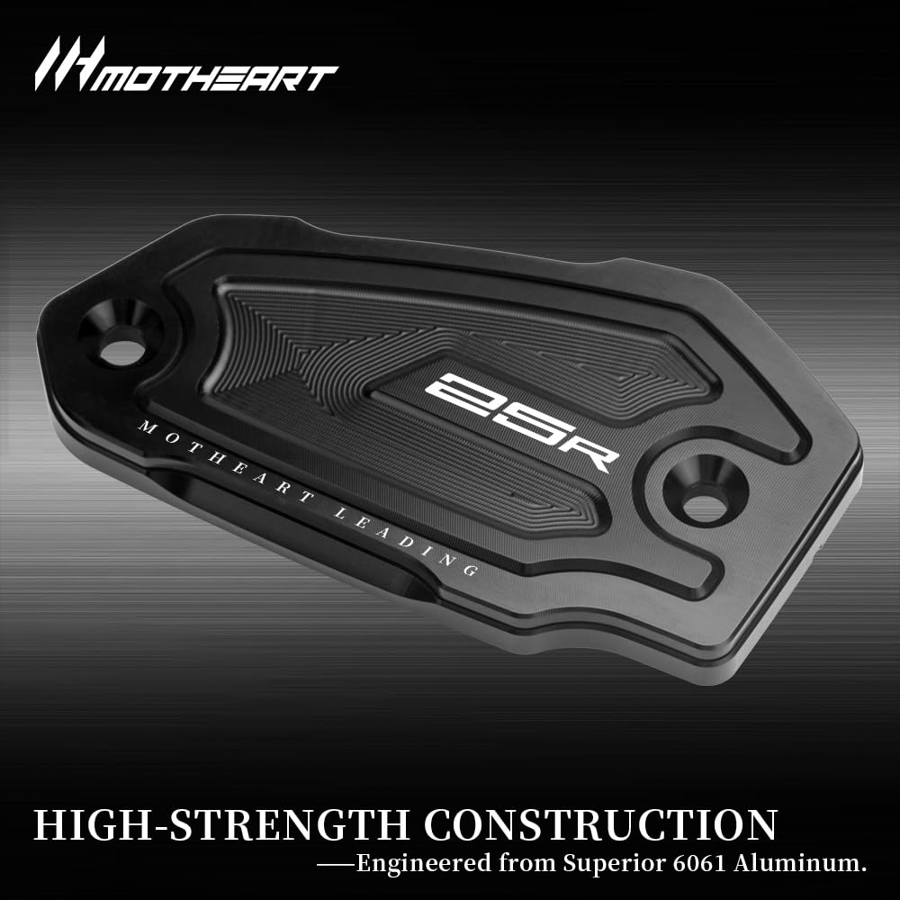 MotHeart Motorcycle Front Brake Master Cylinder Cover for Ninja ZX-25R 2021-2023 CNC Aviation Aluminum Ninja Zx-25r Part (Black)
