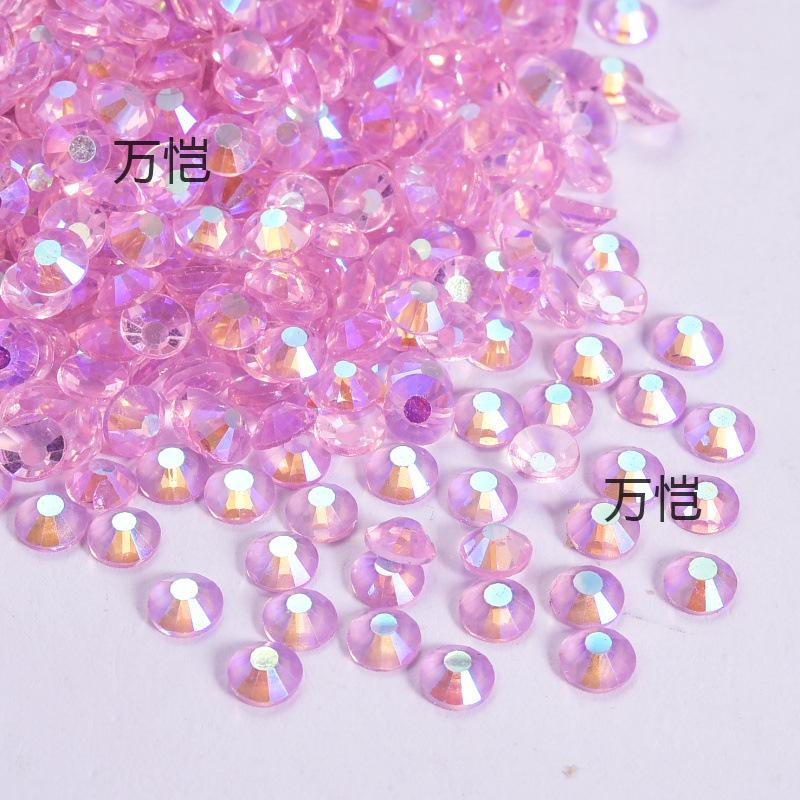 Pink Series Crystal Glass Flat Bottom Diamond Diy Rhinestone Nail Drill Mobile Phone Case Violent Bear Rhinestone Accessories Jewelry