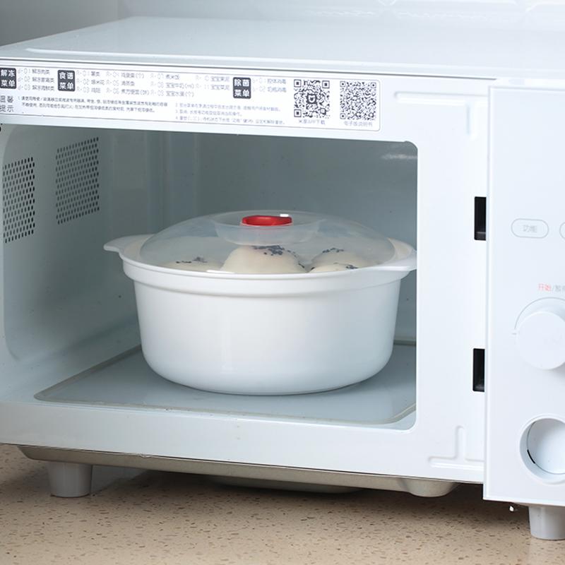 Microwave Oven Special Box Heated Soup Pot RiceSteamed Hot SteamedBuns with Lid Eco-friendly FoodGrade KitchenTool