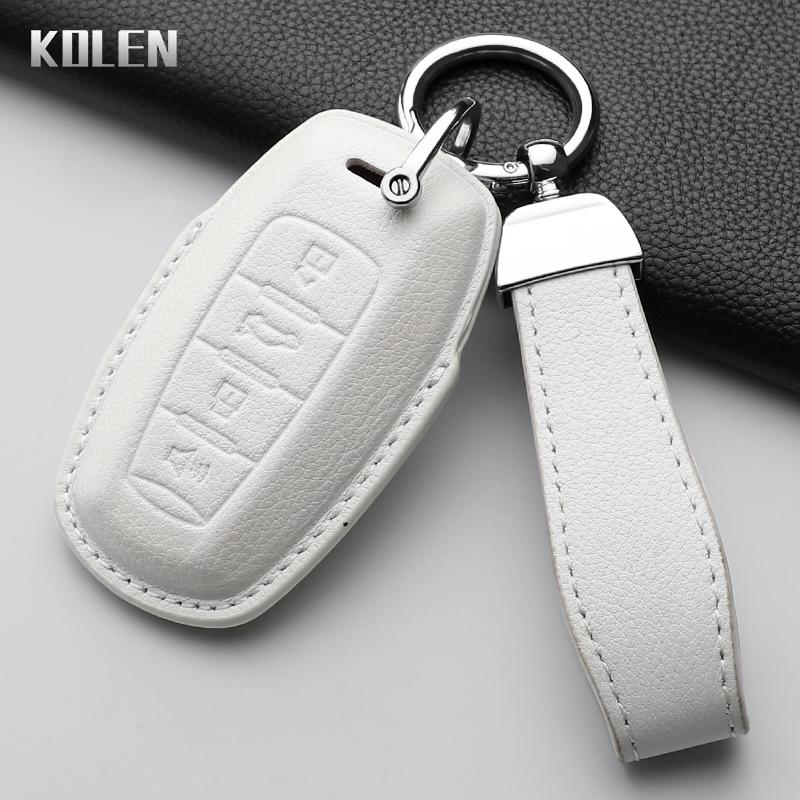 Leather Car Key Case Cover Shell For Great Wall Haval Jolion  H6 H7 H4 H9 F5 F7 F7X F7H H2S Gmw Dargo Protected Keychain Fob