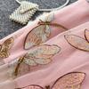 Summer Women Sequined Embroidery Dragonflies Mesh Skirt