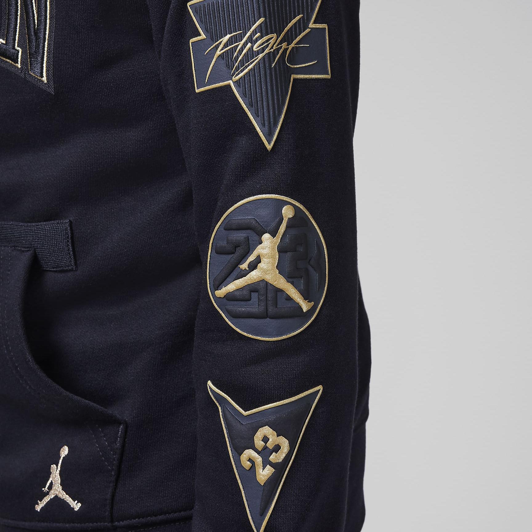 

Jordan Худи с логотипом-буквой и капюшоном, с длинными рукавами, детские худи, черное 95D543-023 S