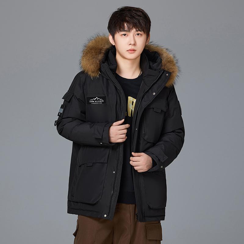 Winter new goose down jacket men's and women's jacket outdoor extreme cold thickened couple Parker tooling jacket