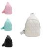 Childrens Candy Color Heart Embroidered Chest Bag With Breathable Pu For Daily Use