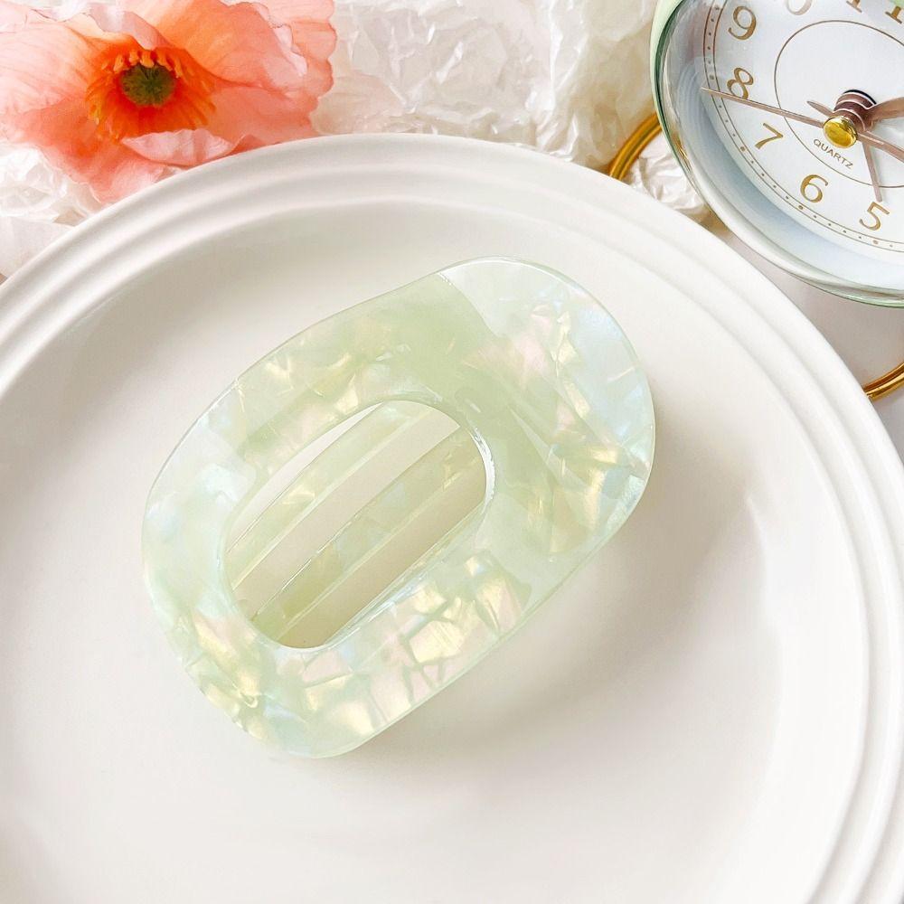 Hair Accessories Leopard Hair Claw Elliptic Shape Acetate Barrettes Acetic Acid Hair Clip  Women