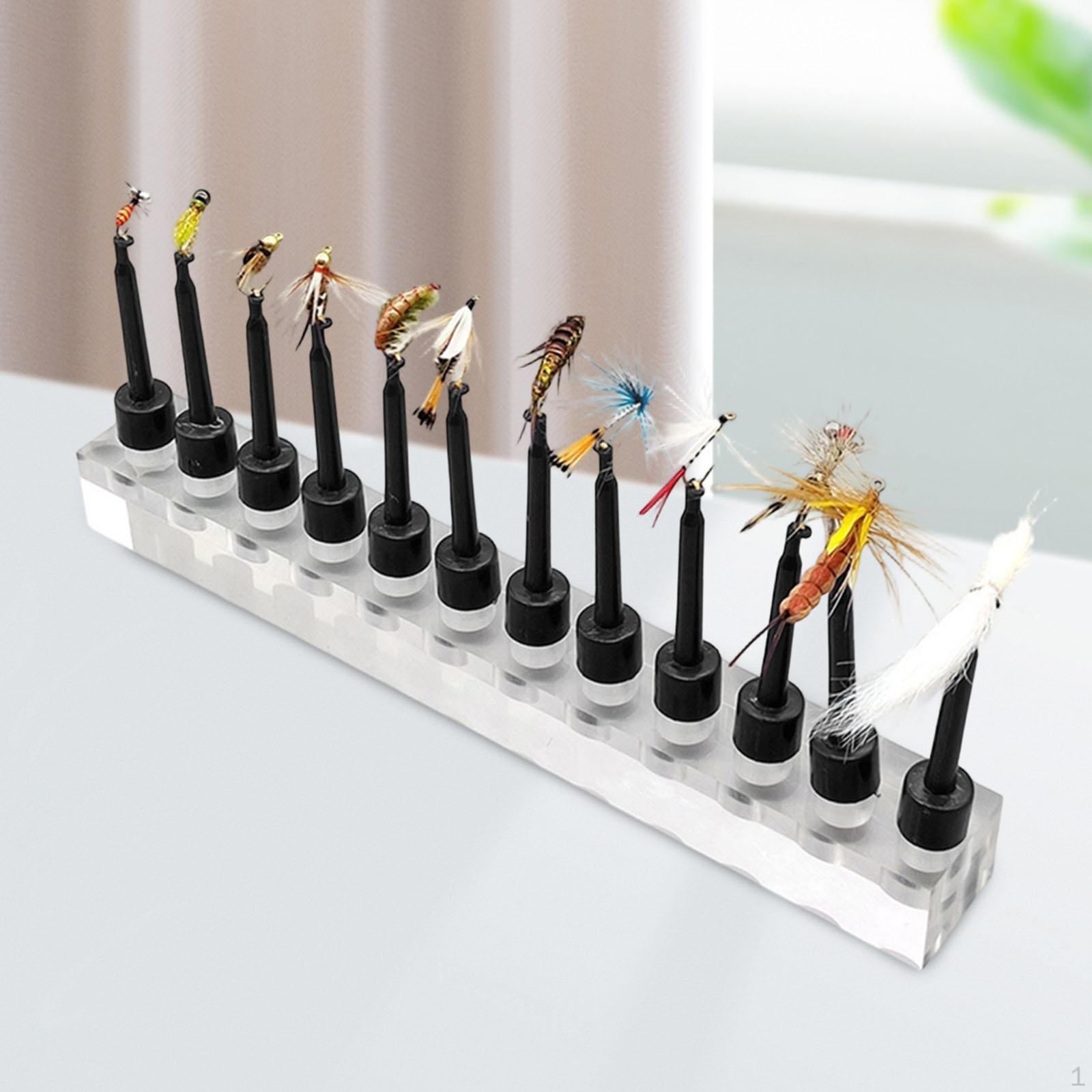 

12 Pieces Fishing Lure Display Clips Hackle Pliers Alloy Holder Racks Organizer for Collection