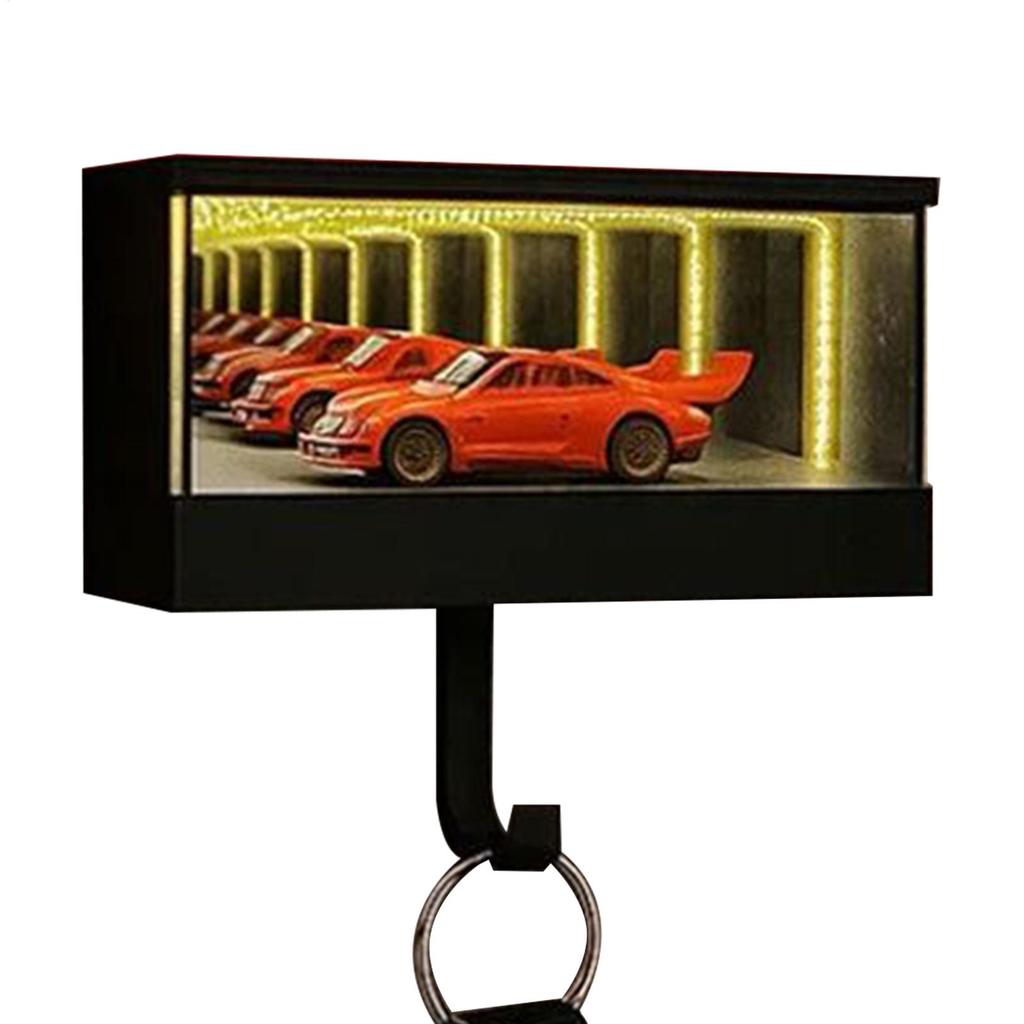 Car Key Holder Wall Mount Key Organizer with LED Light Garage Key Hanger Entryway Mail Door Home Office Keychain Storage Rack