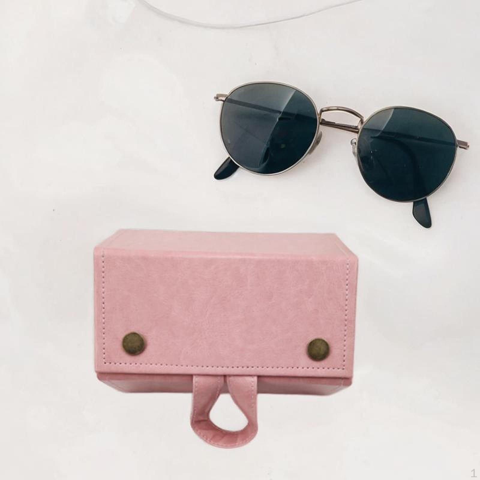 

Органайзер для солнцезащитных очков, складной футляр для нескольких очков, подвесная коробка для очков розовый