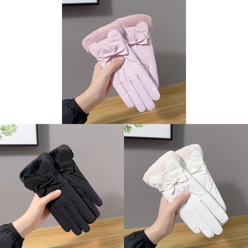 Winter Warm Touchscreen Gloves For Women With Thick Cotton Fleece For Cycling And Travel