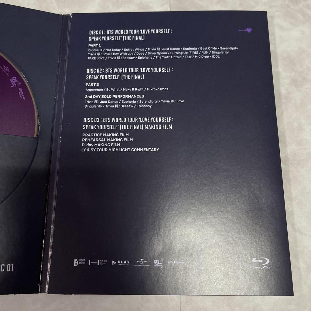 [GEBRAUCHT] BTS LYS SPEAK YOURSELF FINAL Seoul Blu-ray