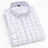New Men's Formal Shirts Long Sleeve Anti-Wrinkle Office Striped Fashion Business Male Social Plaid Shirt Work Men Clothing