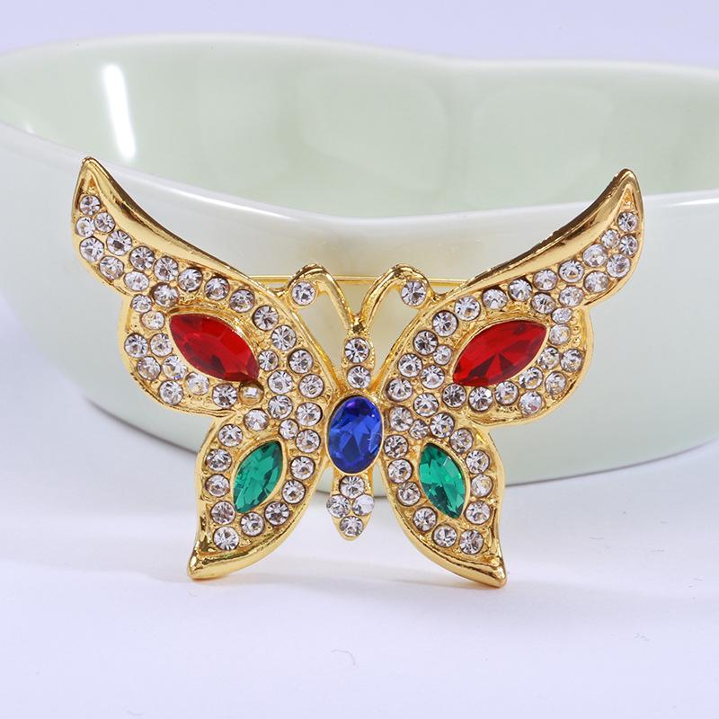 

Креативная брошь-бабочка из страз Wind, брошь-булавка в стиле ретро для одежды разноцветный