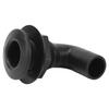 Marine Thru Hull Connector Leakproof Ergonomic Reliable Rugged 90 Degrees  Thru Hull Fitting for Yacht Boats Black