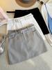 2026 Spring Korean Pink High-Waisted A-Line Slimming Mini Skirt - Trendy & Versatile