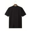 Men'S Black Graphic T-Shirt - Bold Lion Design, Soft Breathable Cotton Tee for Everyday & Formal Wear - Loose Fit Casual Shirt with Minimalist Style,
