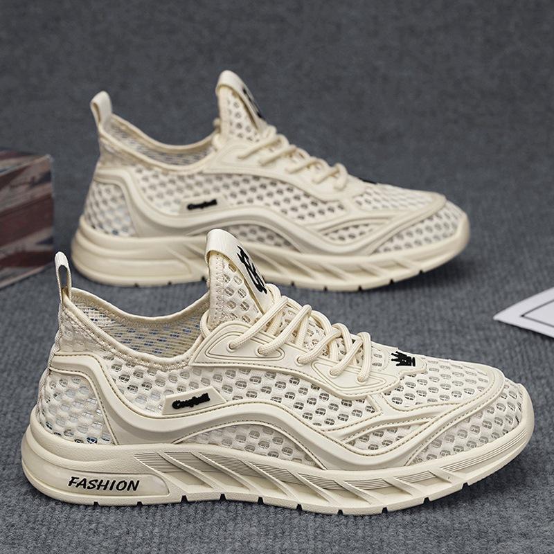 Quick-drying large mesh hollow shoes men's summer 2025 large hole men's shoes breathable mesh sports trendy shoes students